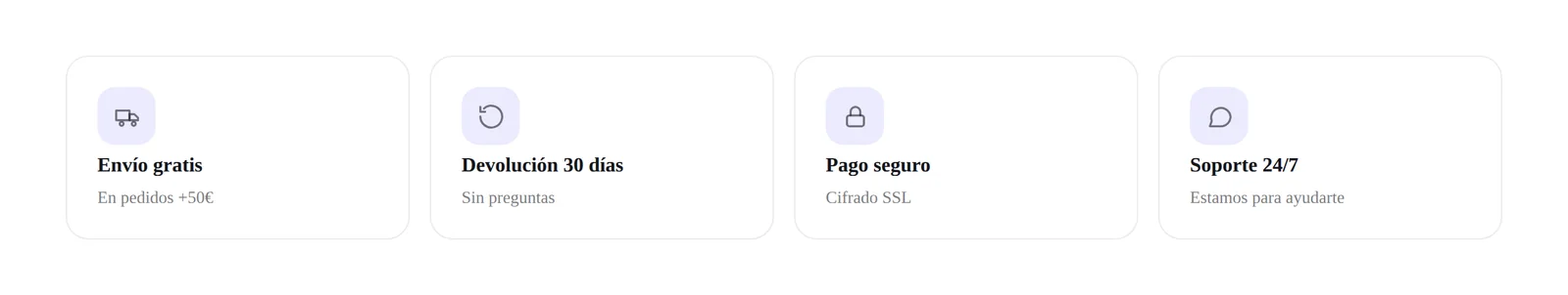 Sellos de envío, devolución y pago seguro